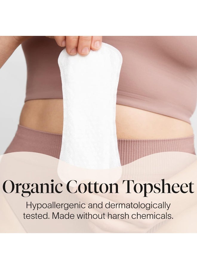Cora Period Liners | Long Length | 100% Organic Cotton Topsheet | Ultra Thin, Quick Absorbency | Hypoallergenic | Dermatologically Tested | Unscented, No Wings | Packaging May Vary | 72 Count - Image 4